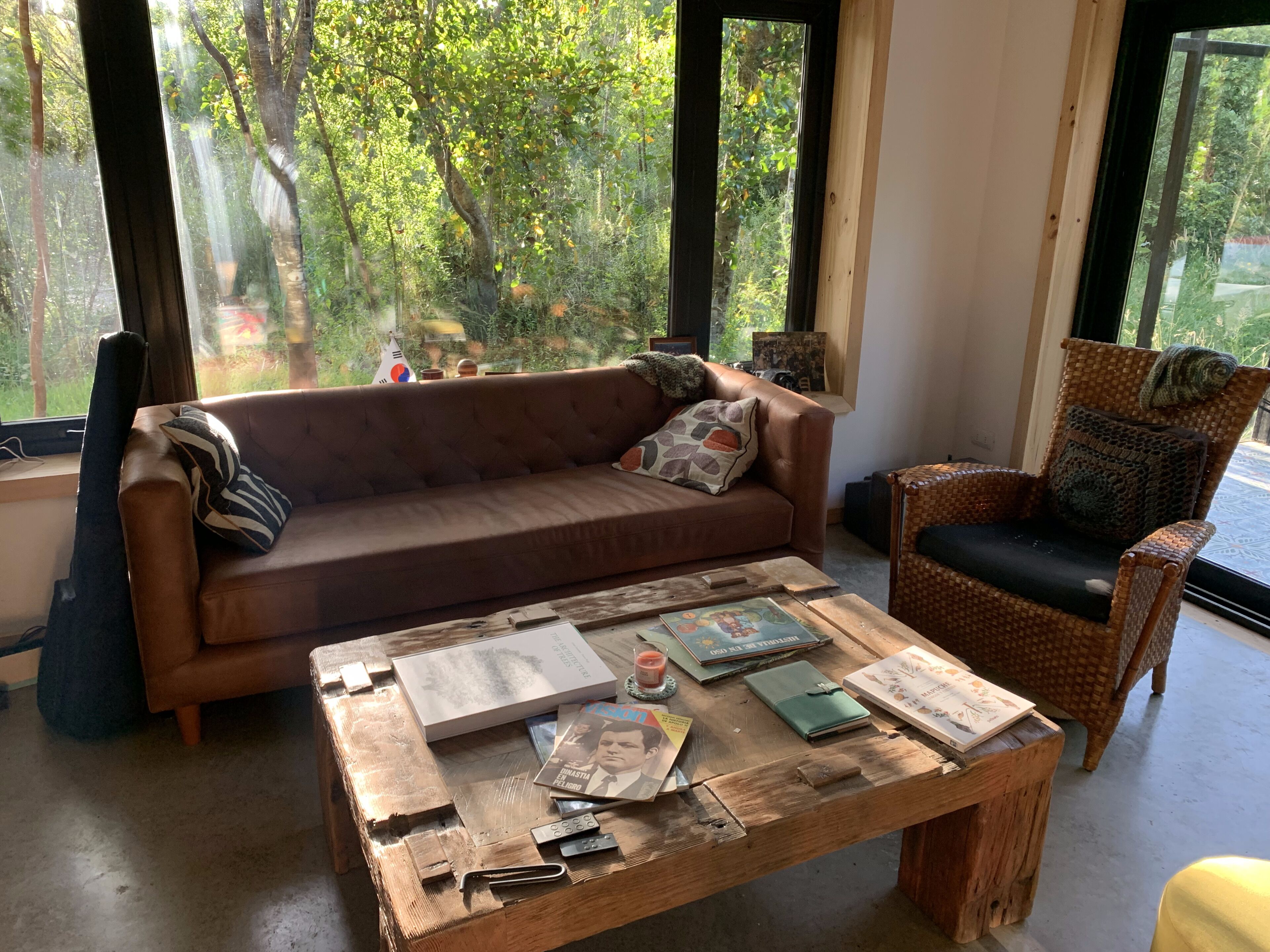 Télévision, cheminée, livres, chaîne hi-fi