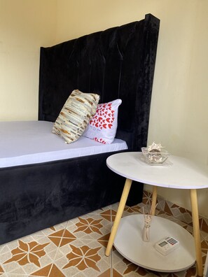 Estudio clásico, 1 cama individual grande | Muebles diferentes, espacio para trabajar con laptop y wifi gratis 