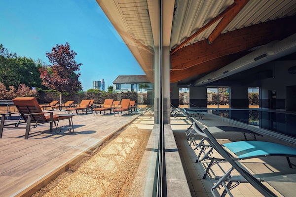 Indoor pool, open 8:30 AM to 9:00 PM, sun loungers
