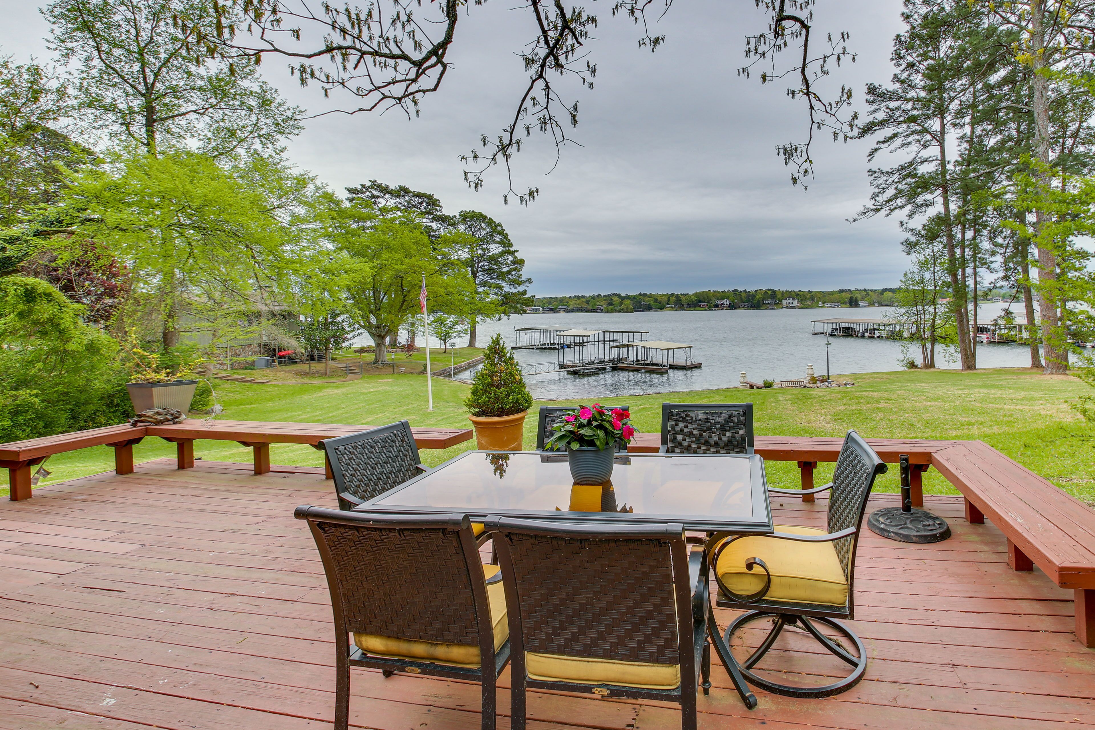 Waterfront Hot Springs Home w/ Decks & Lake Views!