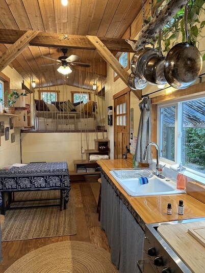 Tiny home on working gourmet mushroom farm just minutes outside of Gibsons.