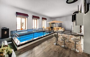 Indoor pool, a heated pool