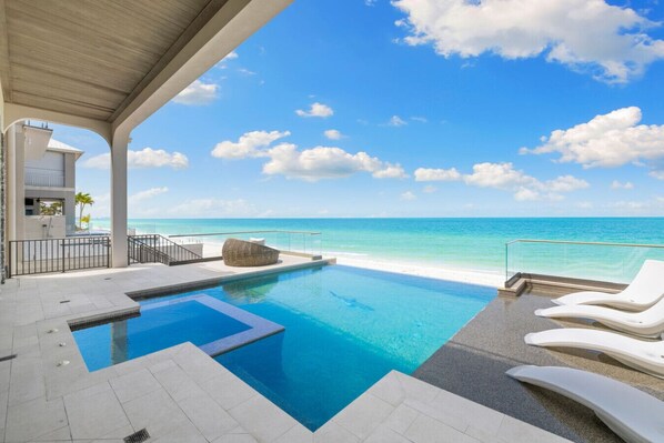 A heated pool