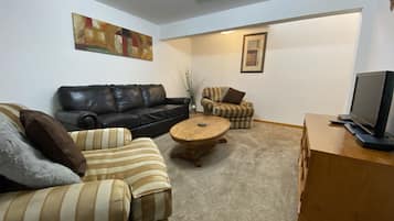 Smart TV, DVD player, books, video library