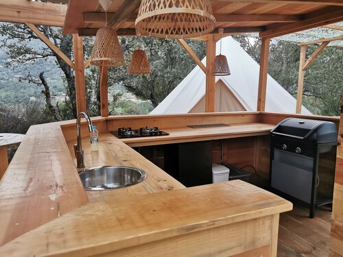 Alone in the world, zen glamping in the heart of the maquis 10km from Corte, calm, nature break