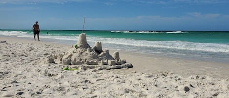 Perto da praia, toalhas de praia