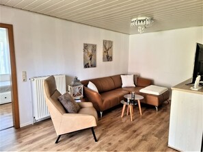 Smart TV, DVD player, books, stereo