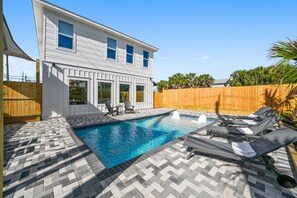 屋外プール、温水プール