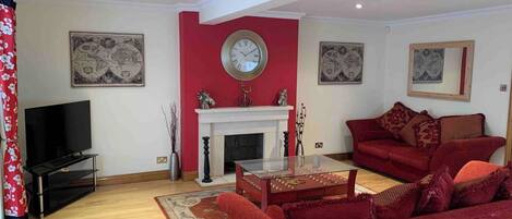 Télévision, cheminée, Netflix, services de streaming