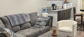 Tree facing back yard walkout unit at stony plain