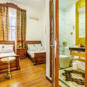 Classic Quadruple Room | Blackout drapes, soundproofing, iron/ironing board, free WiFi - Sera Hotel (Baku)