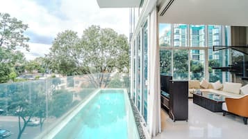 Luxury Villa, 4 Bedrooms, Private Pool | Living area | 50-inch flat-screen TV with cable channels, TV, smart speakers