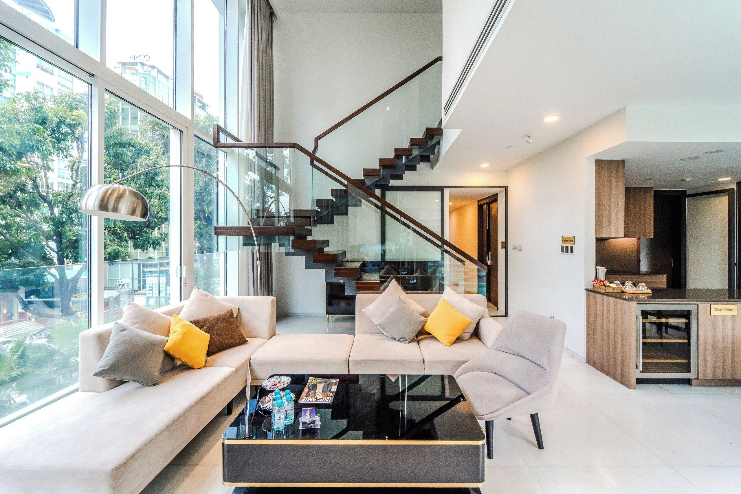 Luxury Villa, 4 Bedrooms, Private Pool | Living room | 50-inch flat-screen TV with cable channels, TV, smart speakers