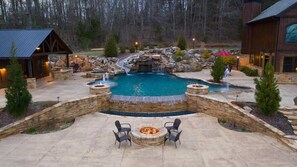Pool - Mountainside Manor l Custom pool & movie theater! (Cleveland)