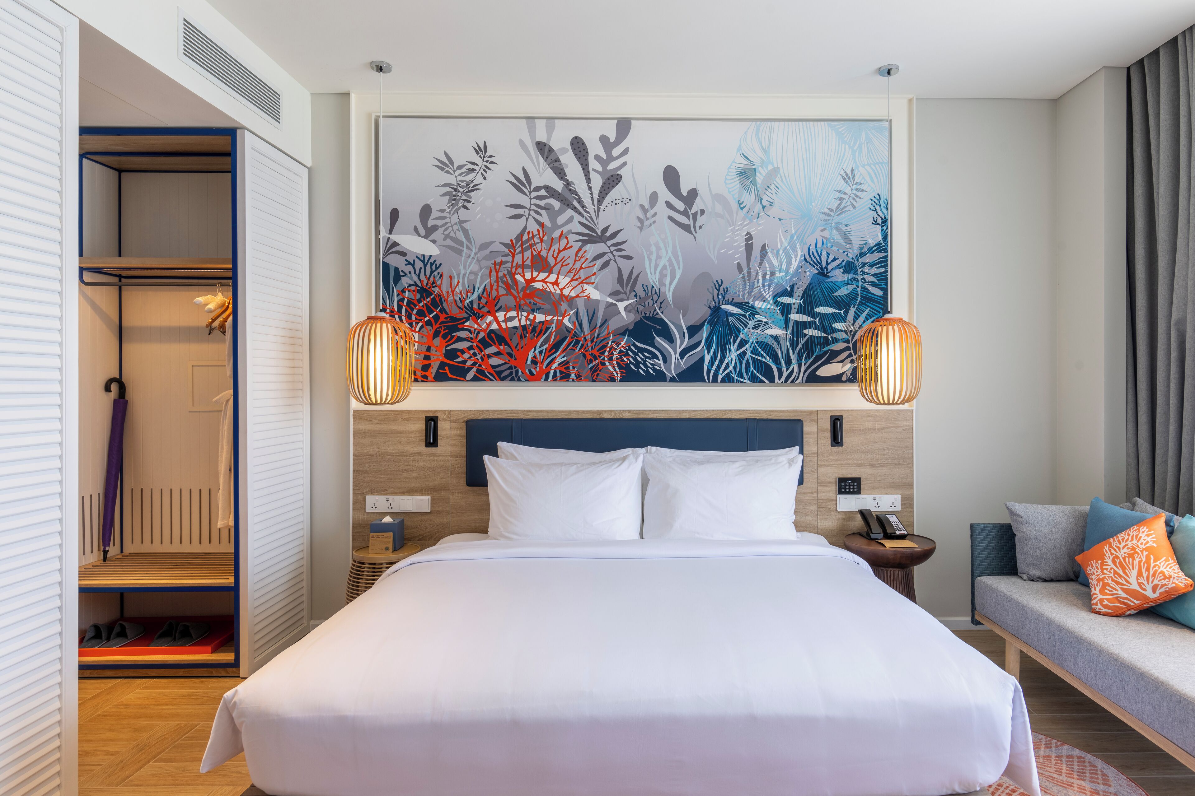 Chambre Double Deluxe, 1 très grand lit, vue jardin