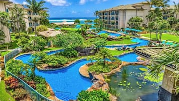 Outdoor pool, a heated pool