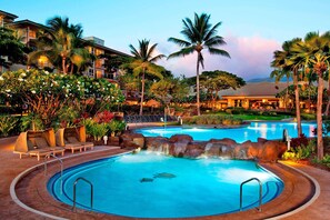 A heated pool