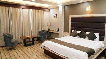 Select Comfort beds, individually furnished, blackout drapes