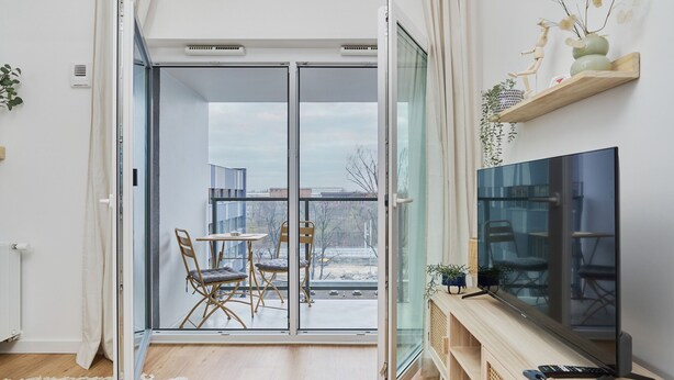 Studio, Balcony | Living room - Studio Jaworska 4 With Parking (Wroclaw)