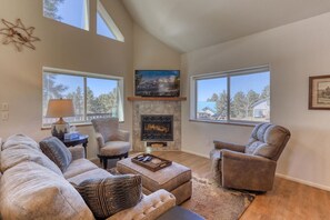 TV connectée, cheminée