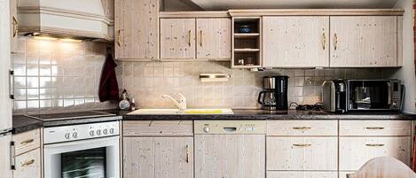 Fridge, oven, stovetop, dishwasher