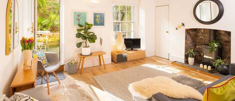 30-inch TV with cable channels