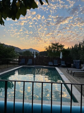 Outdoor pool, a heated pool