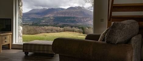 Televisie en een open haard