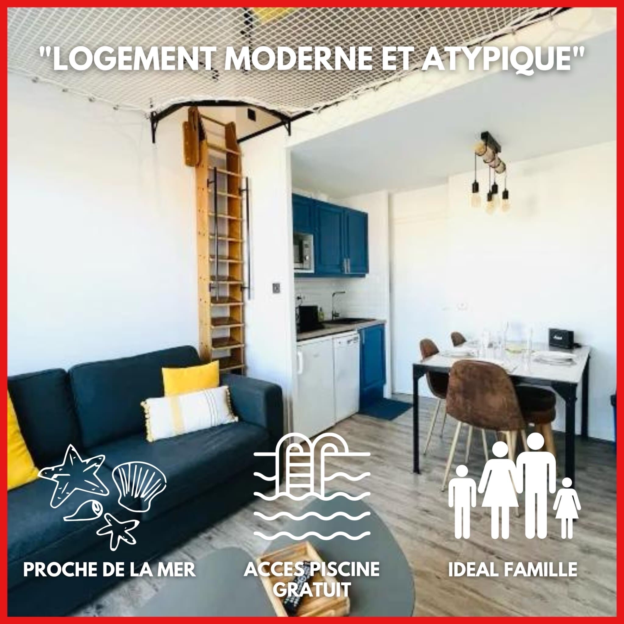 Appartement Atypique 4/5 Personnes vue lac