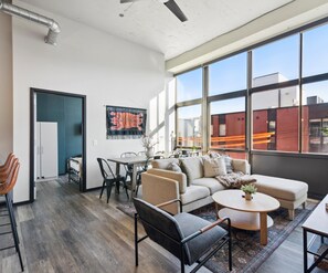 Superior Apartment | Living area | 42-inch Smart TV with digital channels, TV, Netflix - The Civic in Fairmount (Philadelphia)