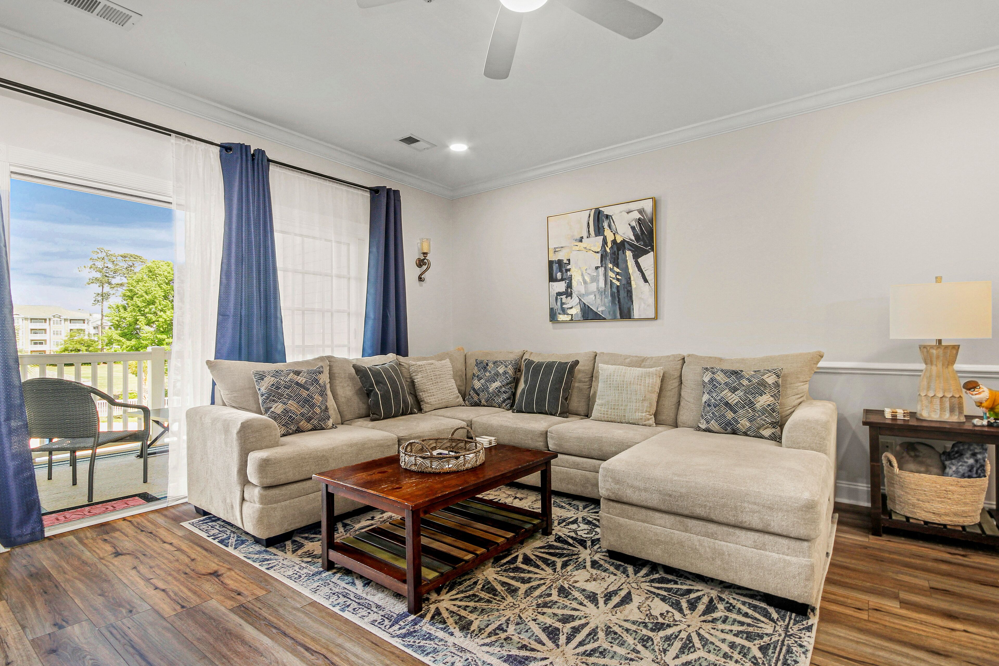 2nd-floor golf course-front condo with outdoor pool, balcony, golf course views