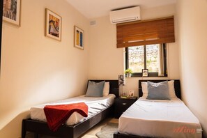 2 bedrooms, iron/ironing board, travel crib, WiFi