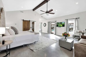 1 غرفة نوم ومكواة/لوح كي وواي فاي مجانًا وملاءات أسرّة