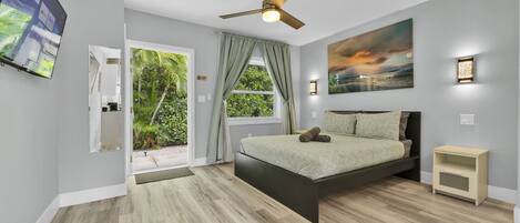 1 غرفة نوم ومكواة/لوح كي وواي فاي مجانًا وملاءات أسرّة