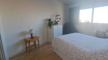 1 chambre, bureau, fer et planche Ă repasser, lit parapluie