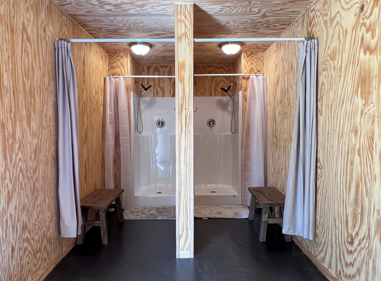 Shower, toilet paper