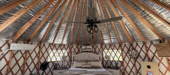 Pet friendly glamping in a private yurt with stunning 360° views by Forest