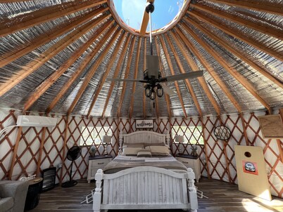 Pet friendly glamping in a private yurt with stunning 360° views by Forest