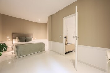 View of the bedroom with double bed