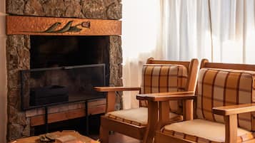 30-inch flat-screen TV with cable channels, TV