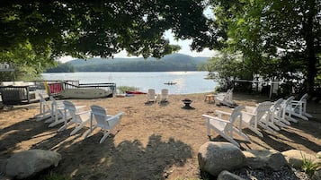 Private beach, rowing, fishing