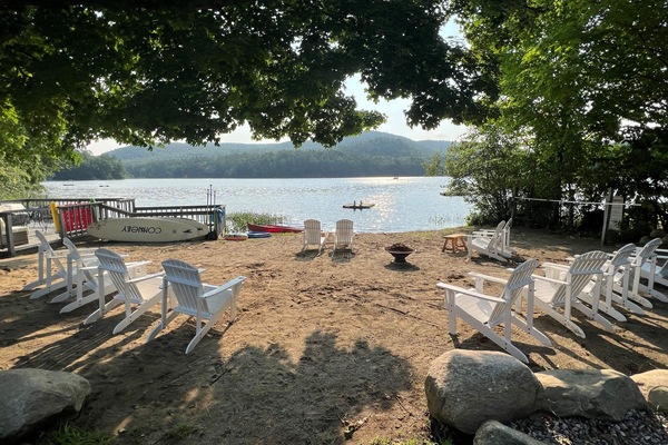 Private beach, rowing, fishing