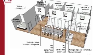 Mont Blanc 7 rooms air-conditioned renovated free parking