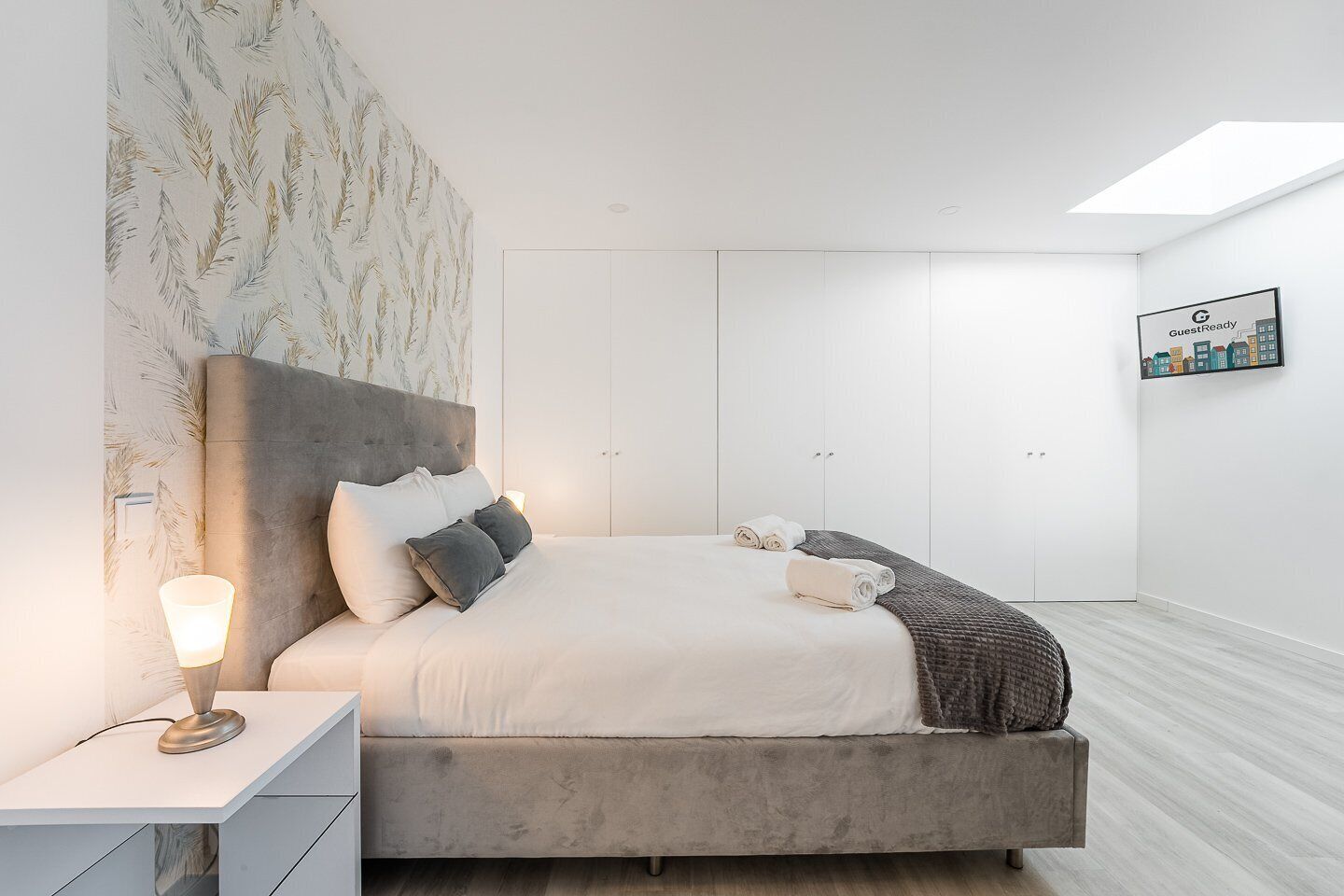 Desk, iron/ironing board, internet, bed sheets