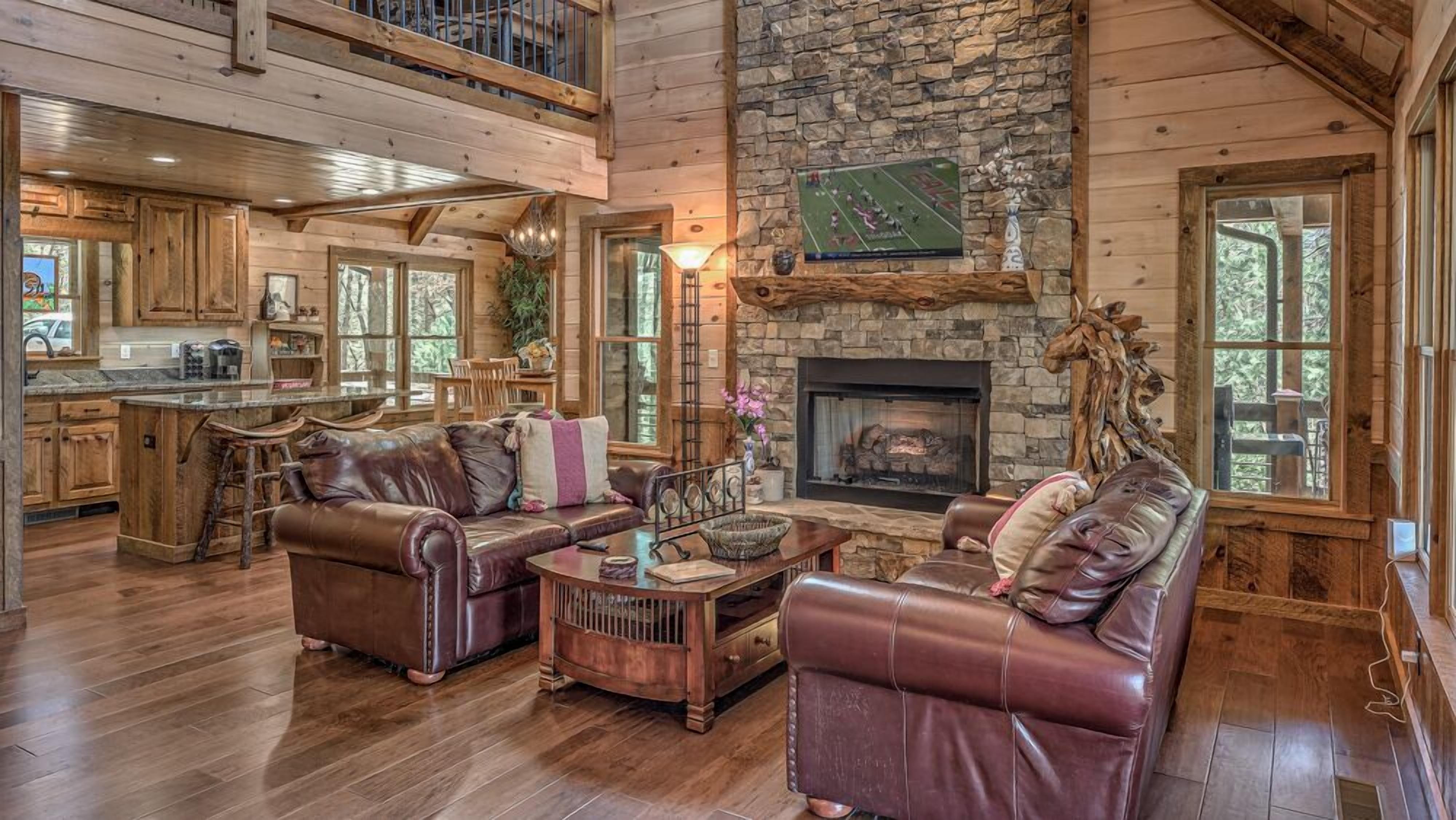 Smart TV, fireplace, video games, table football