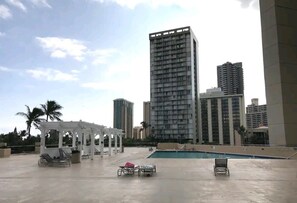 Outdoor pool, a heated pool