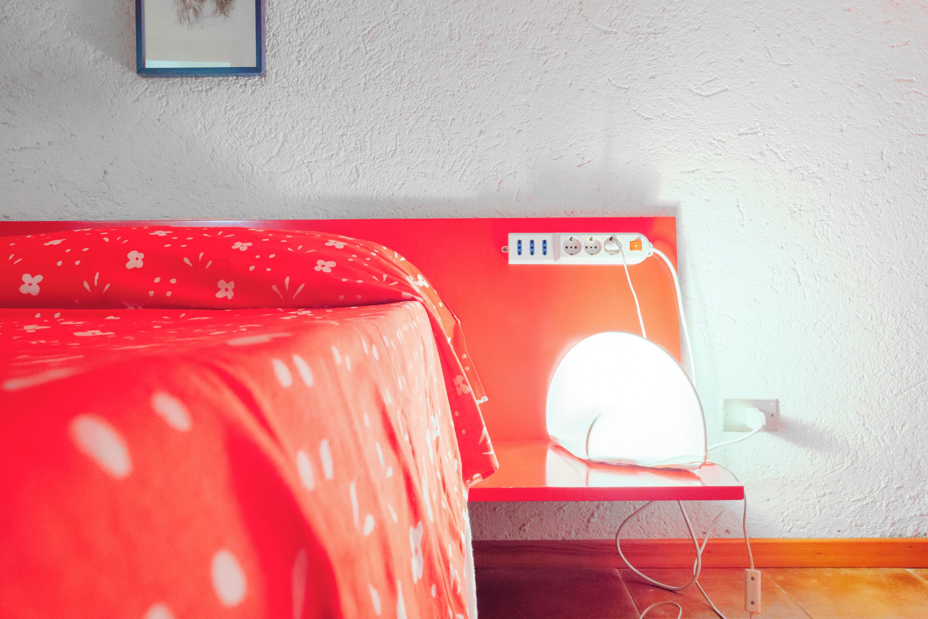 1 bedroom, desk, iron/ironing board, bed sheets