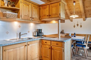 Kühlschrank, Mikrowelle, Herdplatte, Geschirrspüler