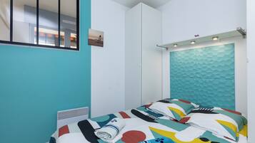 2 chambres, fer et planche Ă repasser, Wi-Fi gratuit, draps fournis