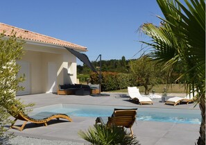 Piscine extérieure, piscine chauffée